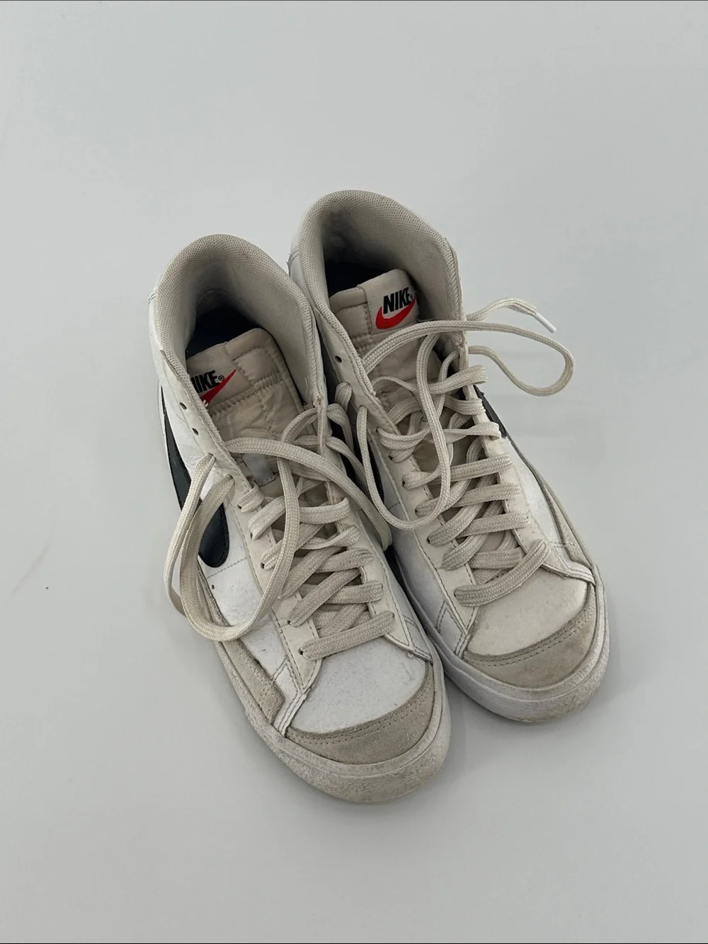 Nike Men’s White, Black & Red High-Top Sneakers